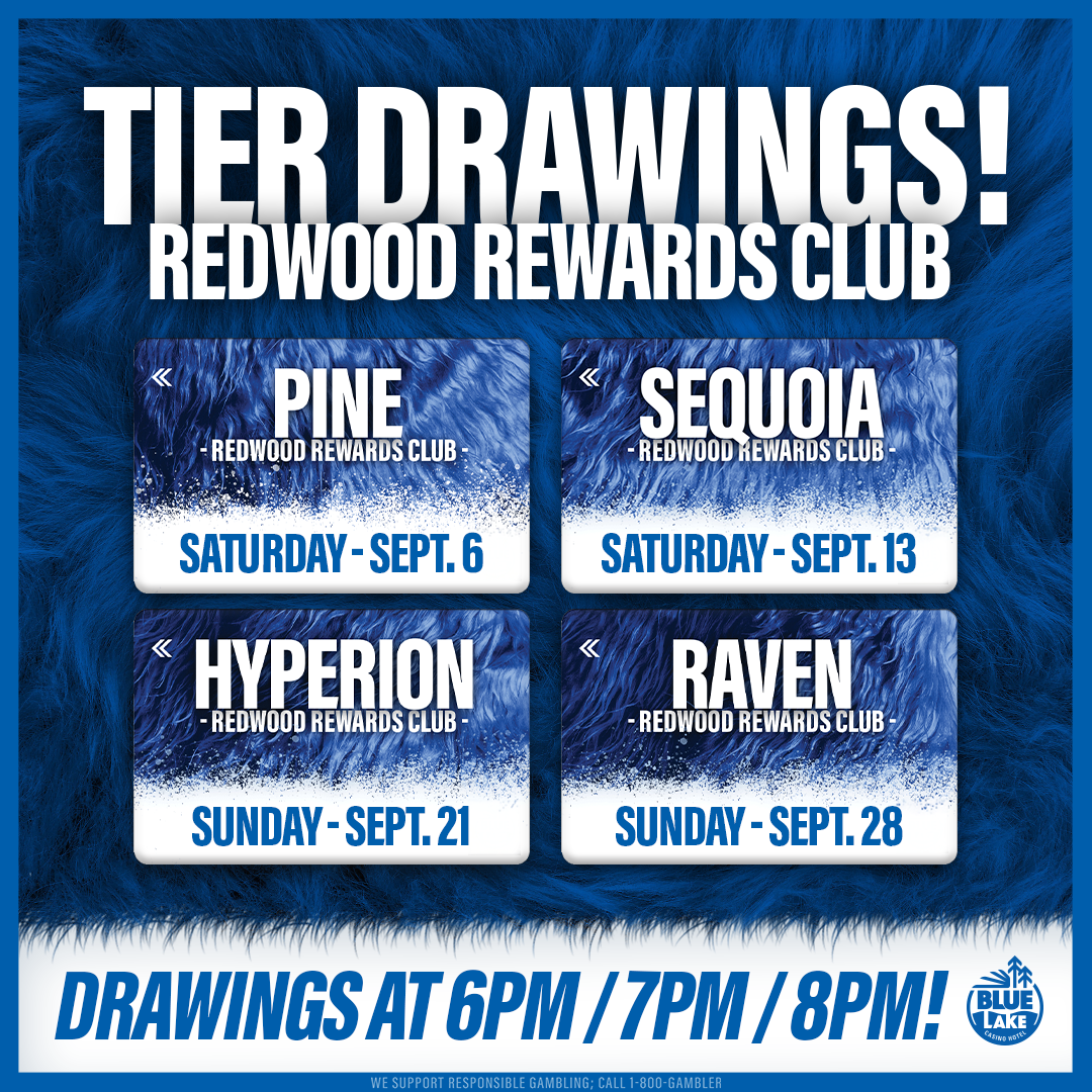 Redwood Rewards Tier Drawings