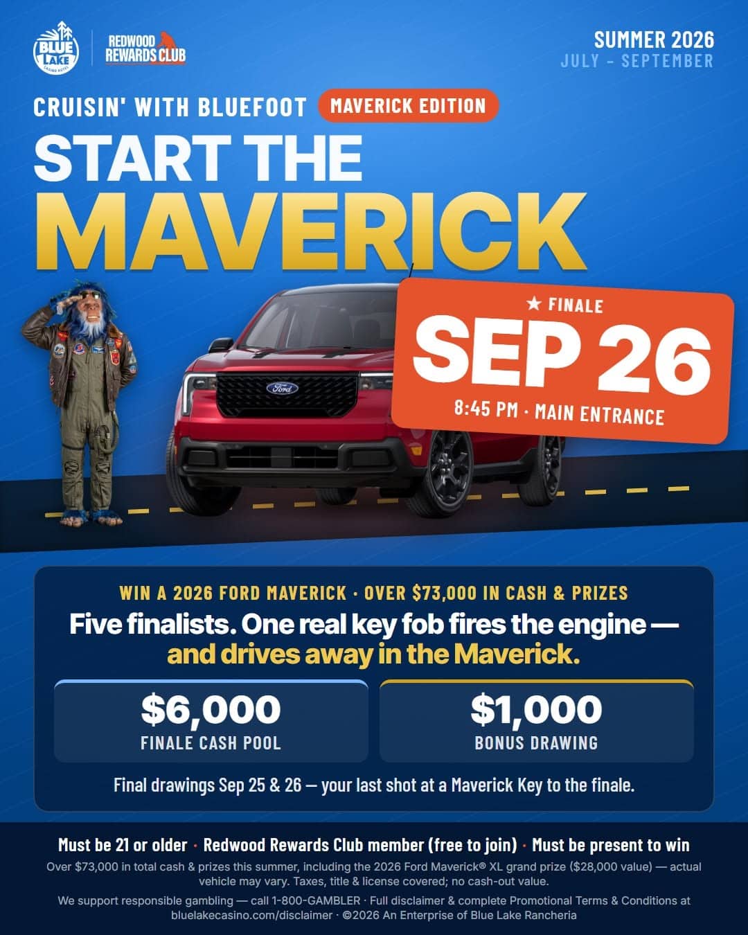Crusin with Bluefoot - Start the Maverick - Blue Lake Casino Hotel